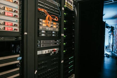 Server racks in a modern data center